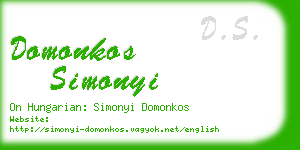 domonkos simonyi business card